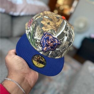 Camo and Blue Bear Logo Cap